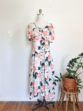 DownEast floral flutter top summer dress